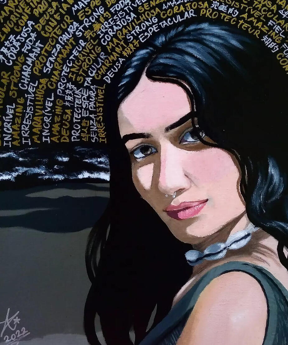 Acrilic Portrait Painting